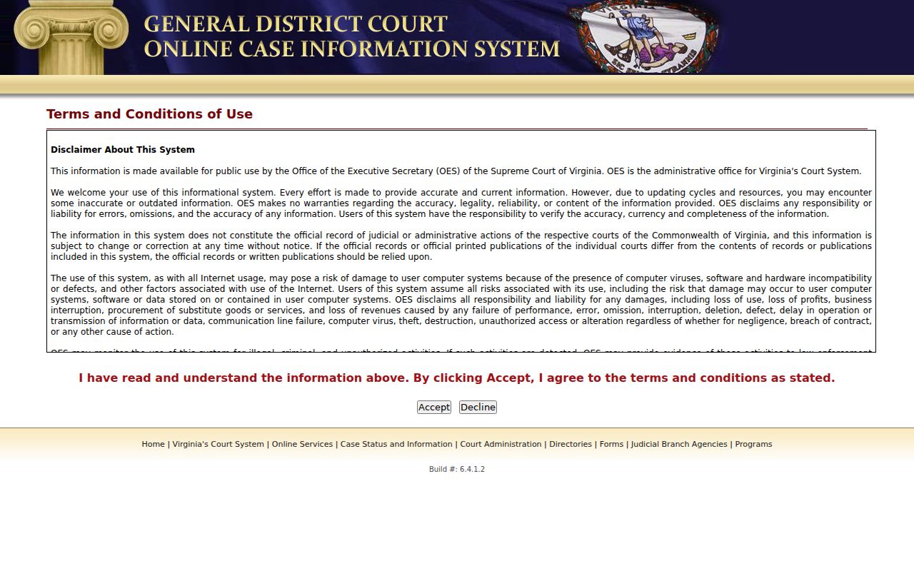 King and Queen County warrant records: General District Court search portal