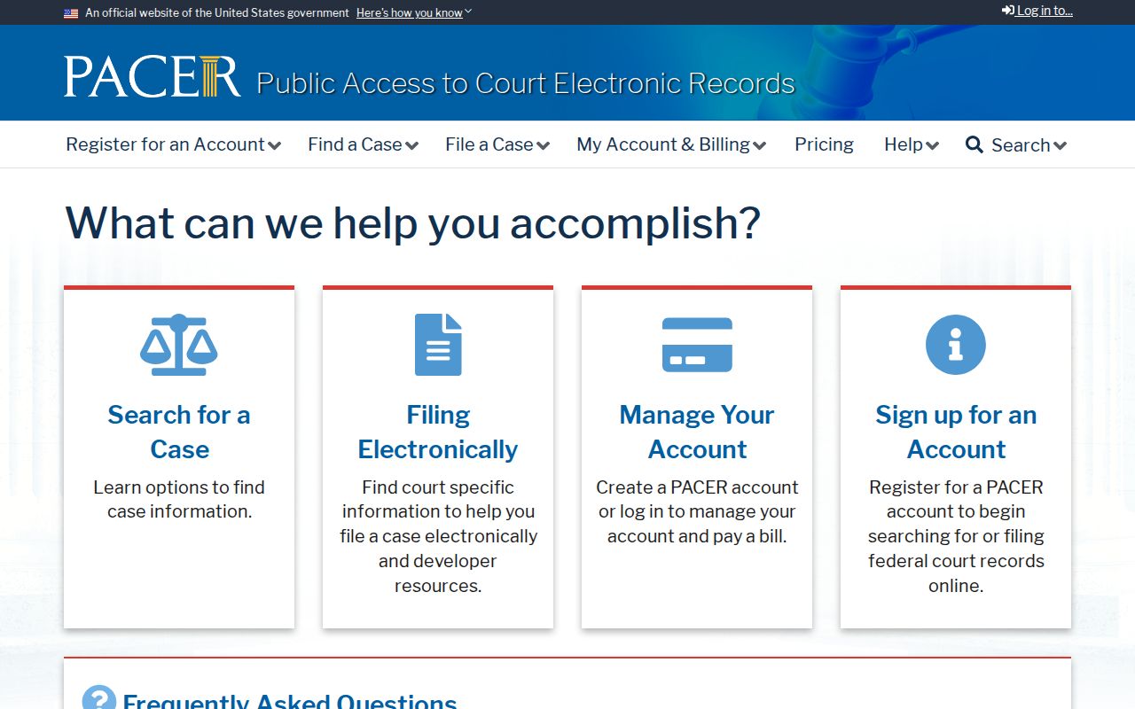 King and Queen County warrant records: PACER federal case search interface